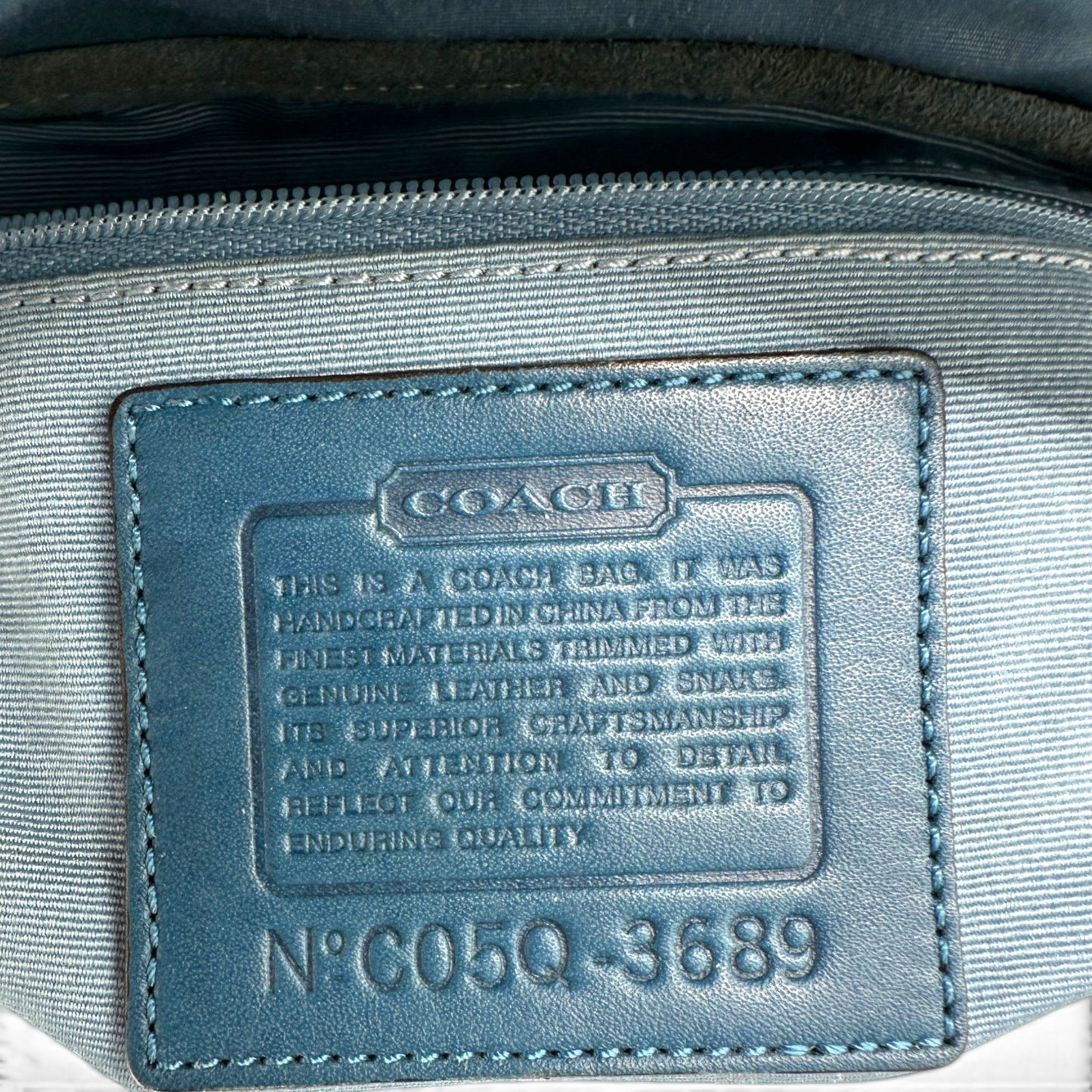 Sac bandoulière vintage Coach 8K38 Soho à boucle et finitions python, style années 2000
