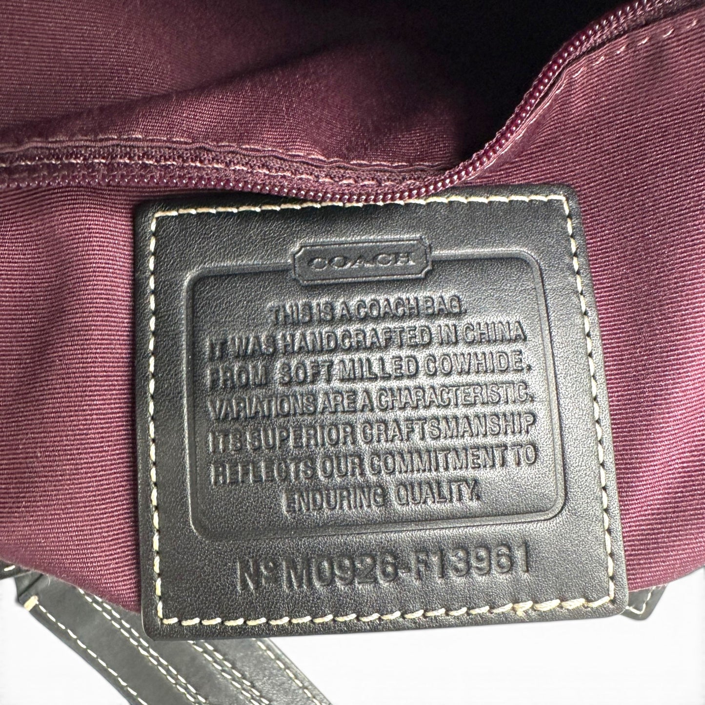 Sac bandoulière vintage Coach F13961 Hampton