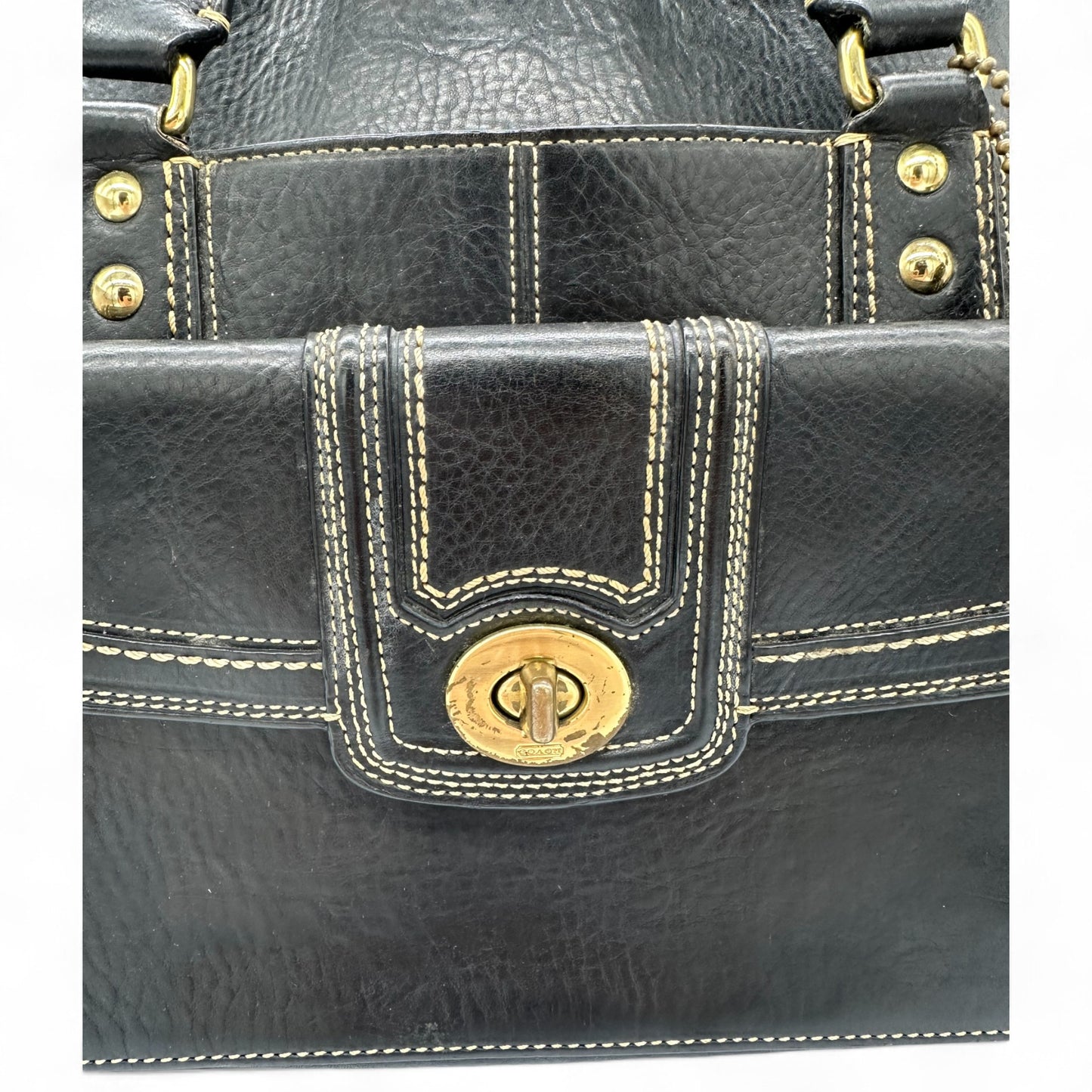 Vintage Coach 11085 Miranda Turnlock Large Handbag