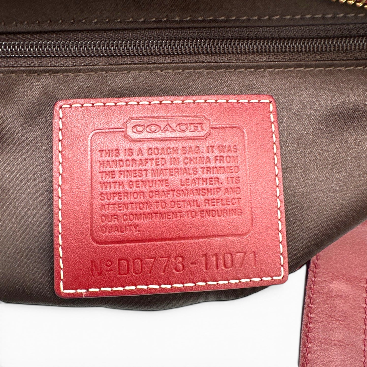Vintage Coach 11071 Turnlock Monogram Handtasche