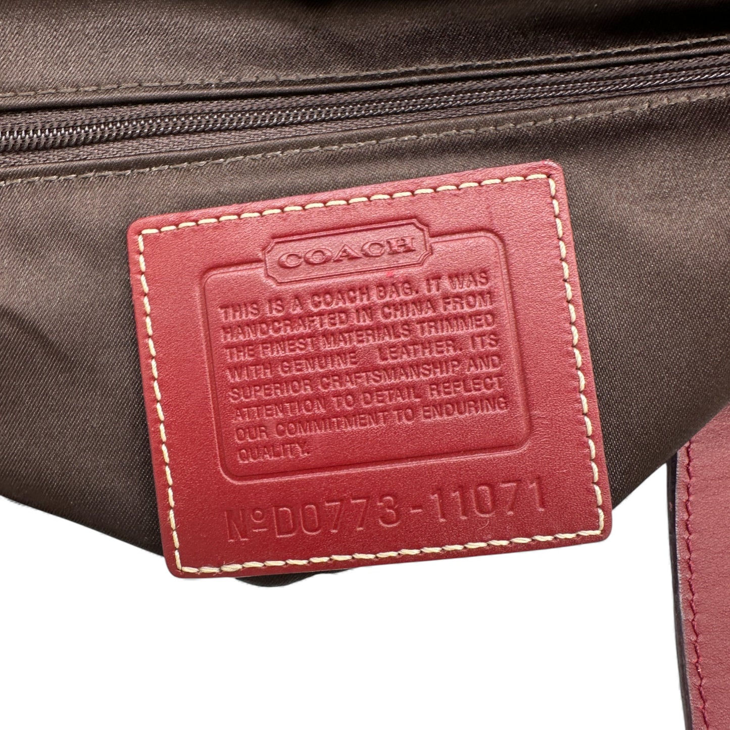 Vintage Coach 11071 Turnlock Monogram Handtasche