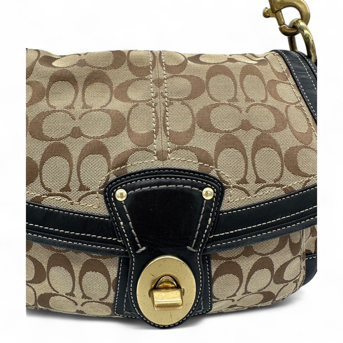 Vintage Coach F12857 Turnlock Legacy Shoulder Bag