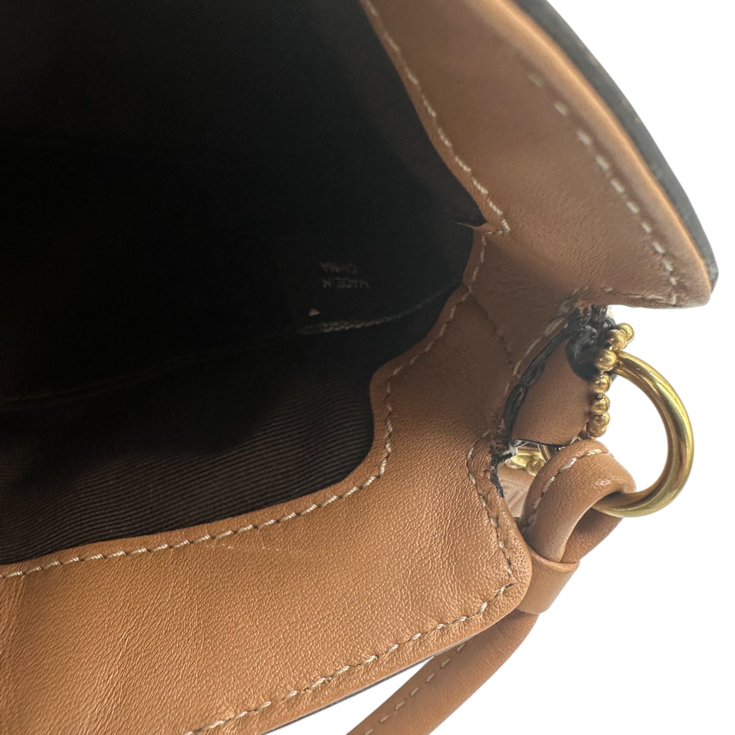 Sac à main miniature vintage Coach en tweed à carreaux et fermoir tourniquet