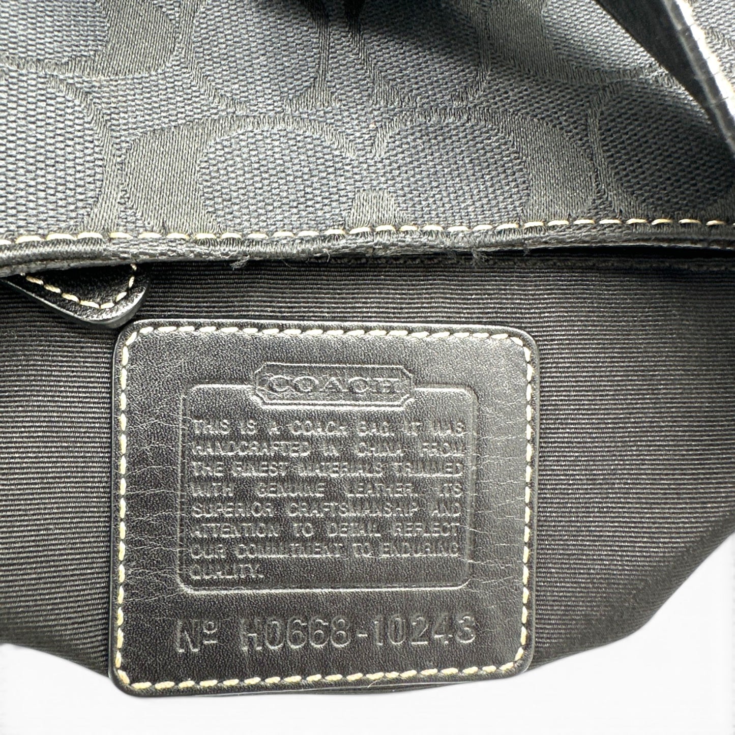 Sac bandoulière vintage Coach 10243 Hampton à clip