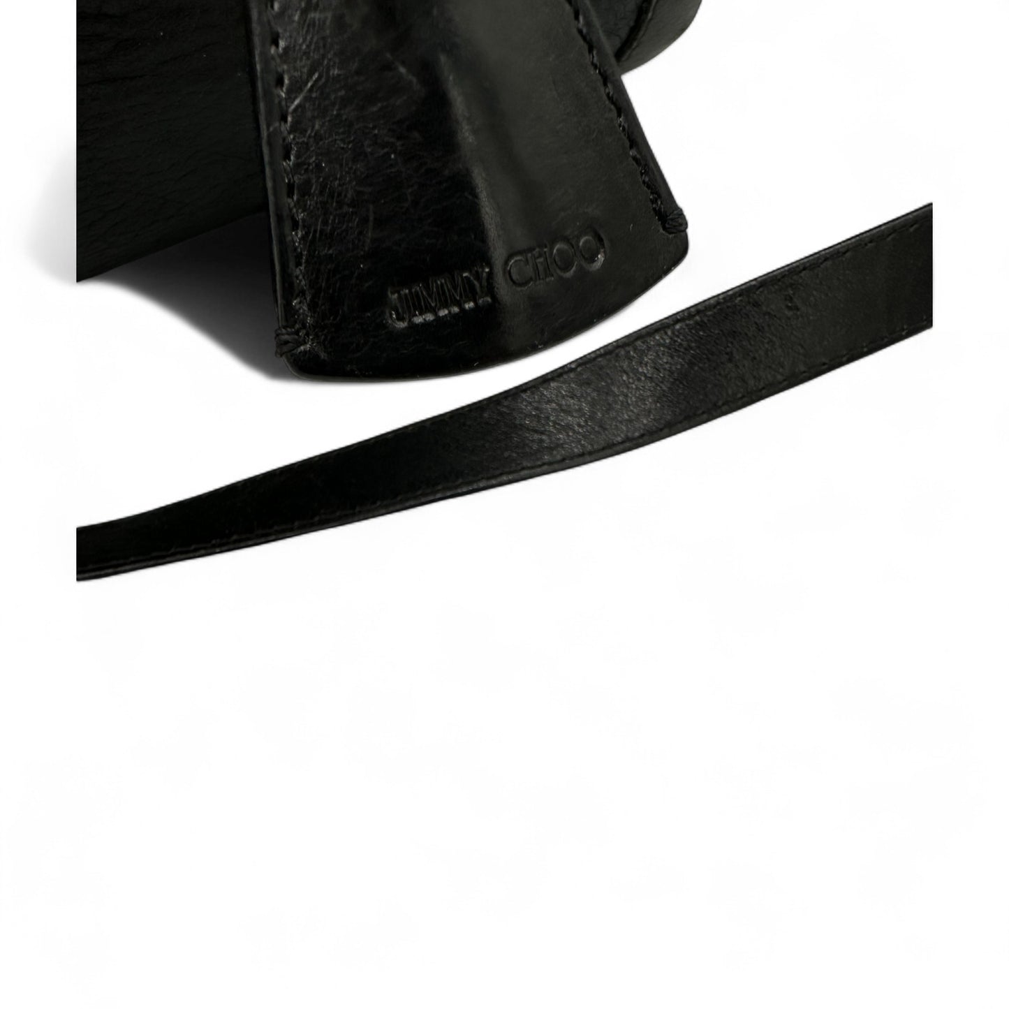 Jimmy Choo Black Leather Padlock Handbag