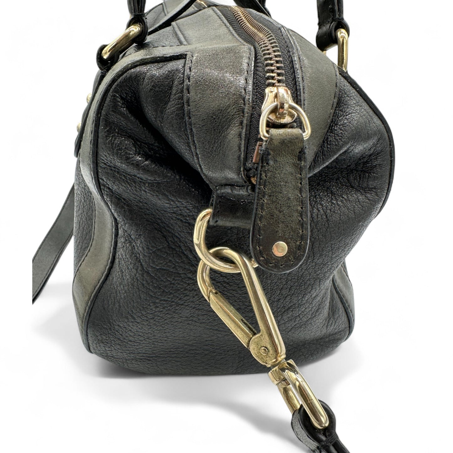 Jimmy Choo Black Leather Padlock Handbag