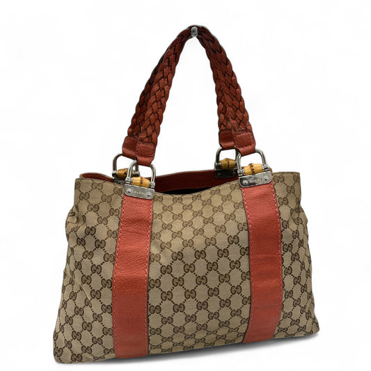 Vintage Gucci Bamboo Tote 232947 Shopper Bag