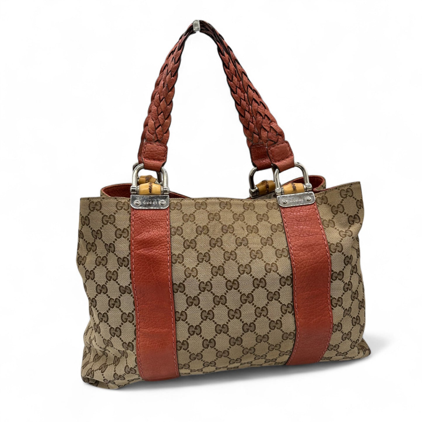 Vintage Gucci Bamboo Tote 232947 Shopper Bag