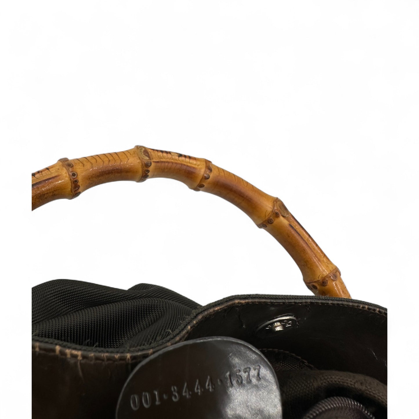 Vintage Gucci Nylon Bamboo Shoulder Bag