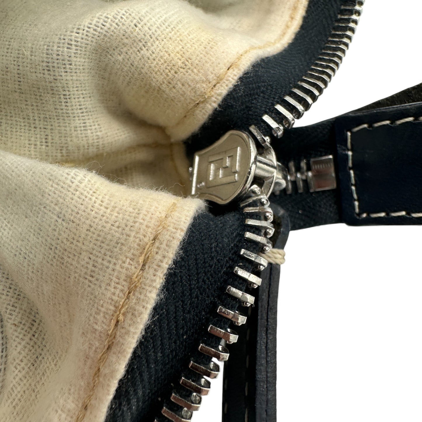 Vintage Fendi Zucchino Pouch Handbag