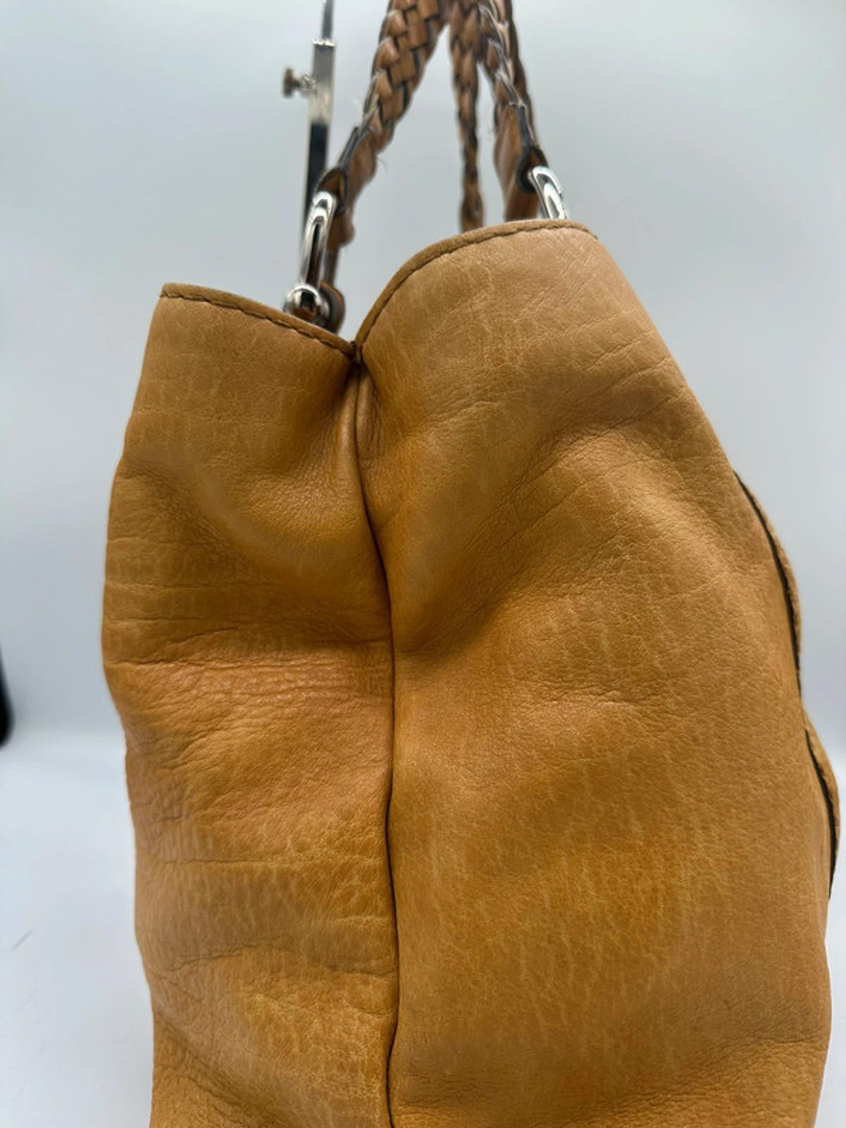 Vintage Gucci GG Signature Bamboo Bar Tote bag Mustard Leather