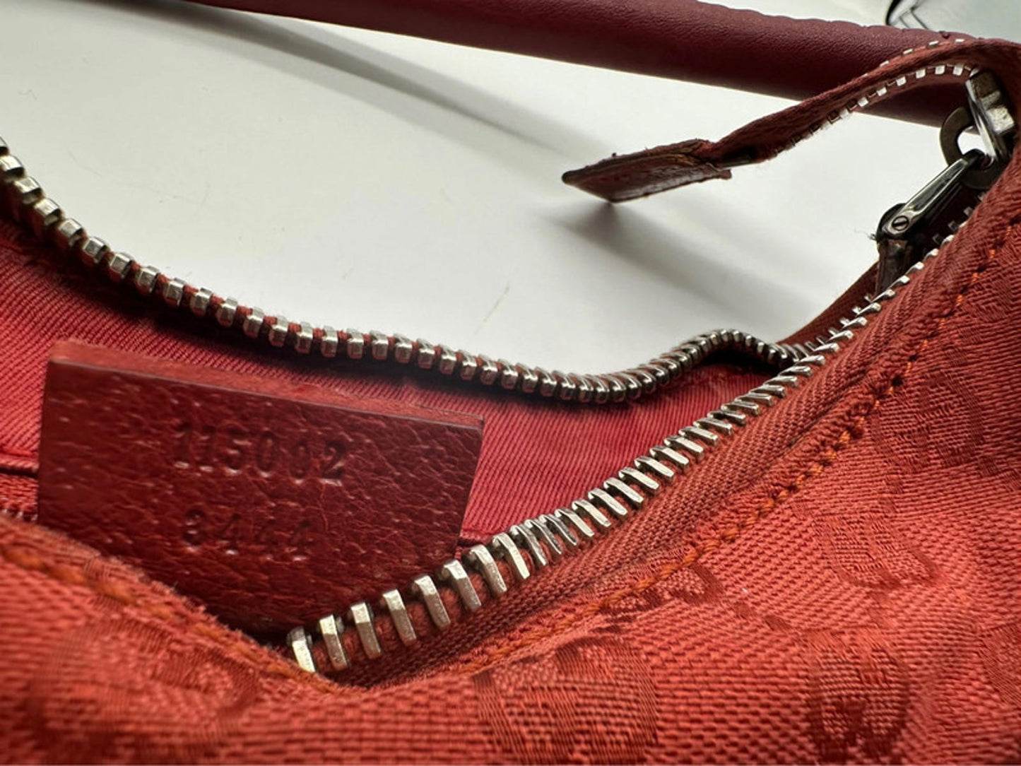 Vintage Gucci Red GG Monogram Mini Jackie Hobo