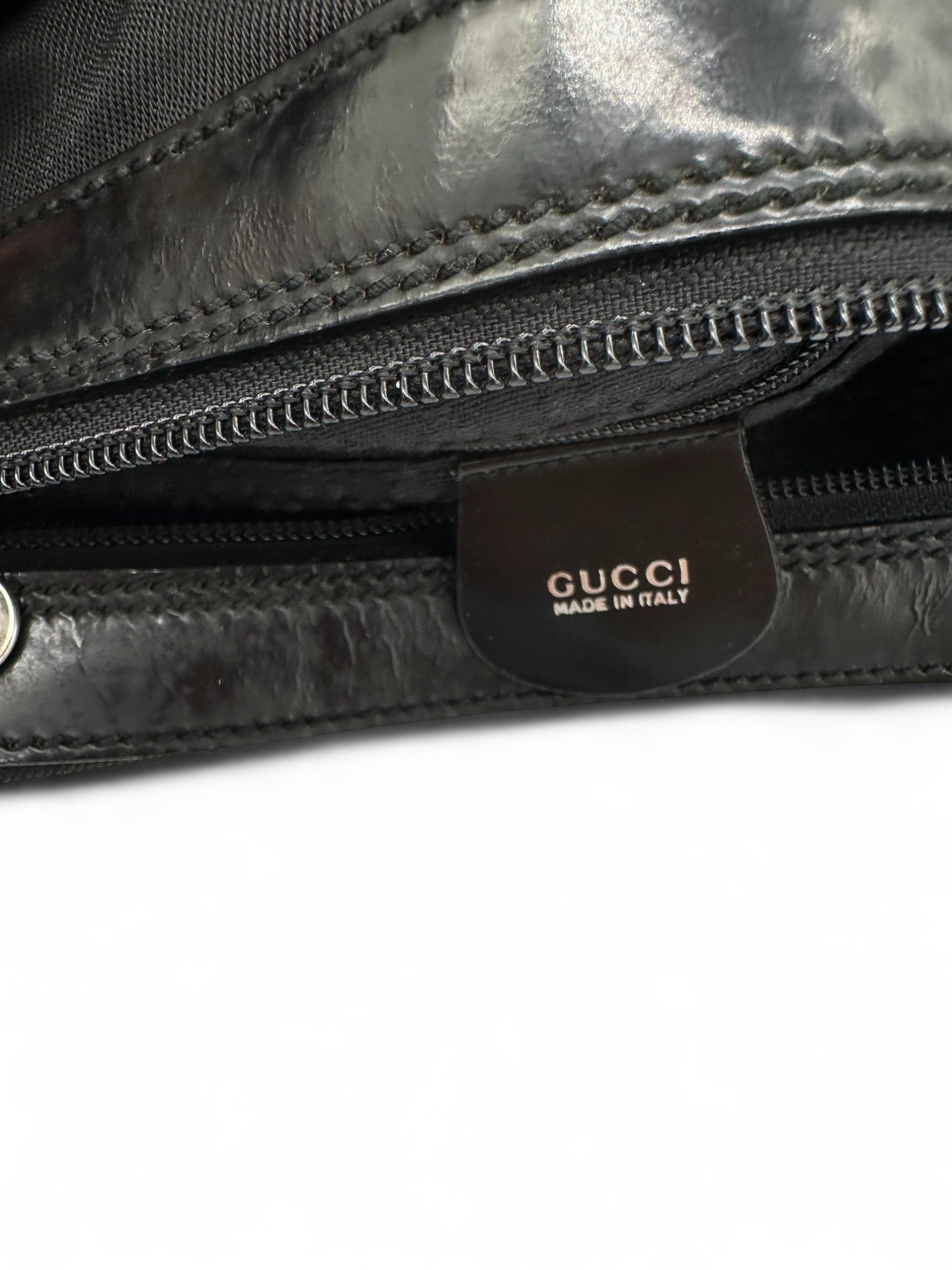 Gucci Bamboo Black Nylon Shoulder Bag - Thanks it's Vintage