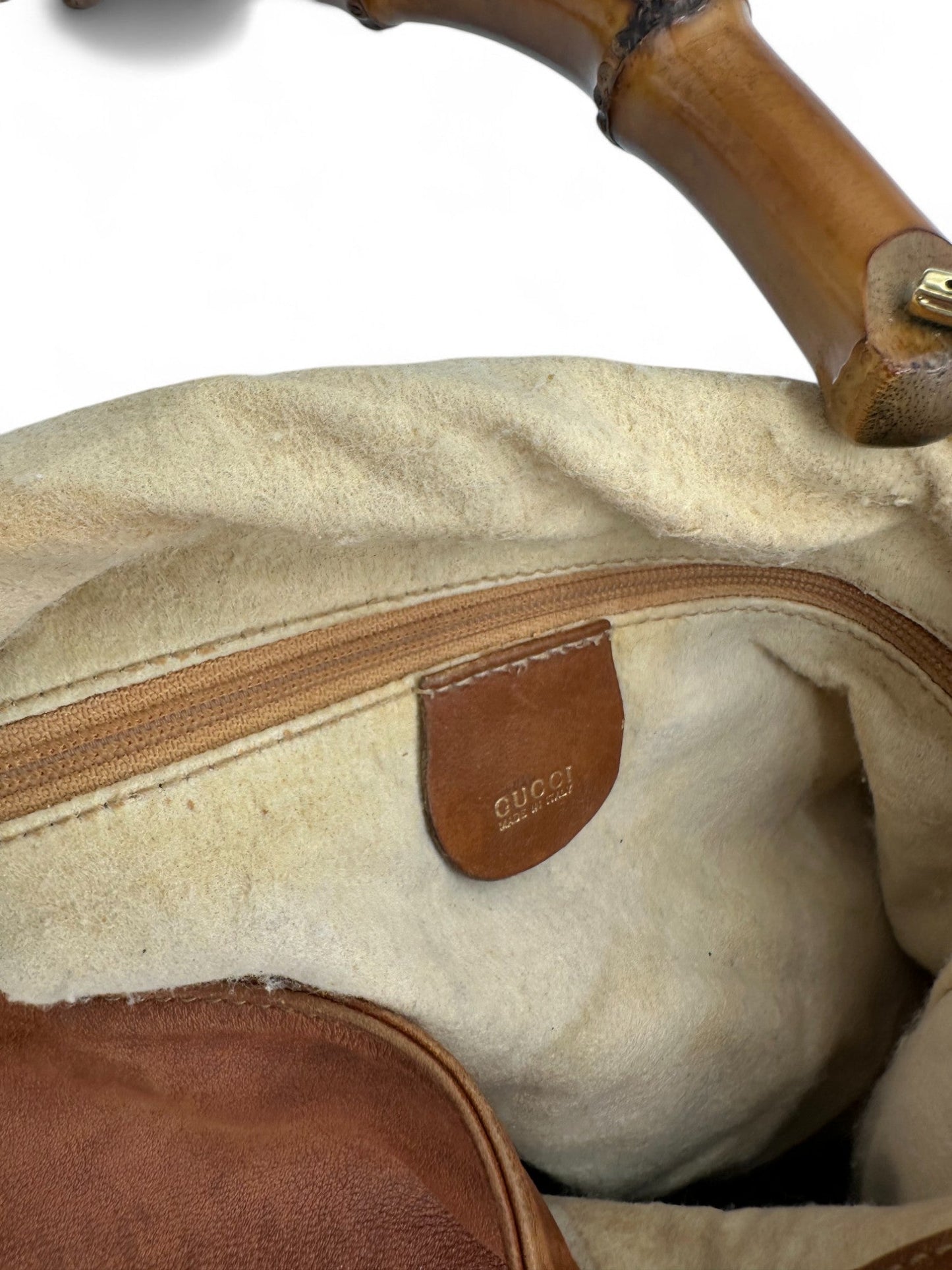 Gucci Bamboo Brown Leather Handbag - Thanks it's Vintage