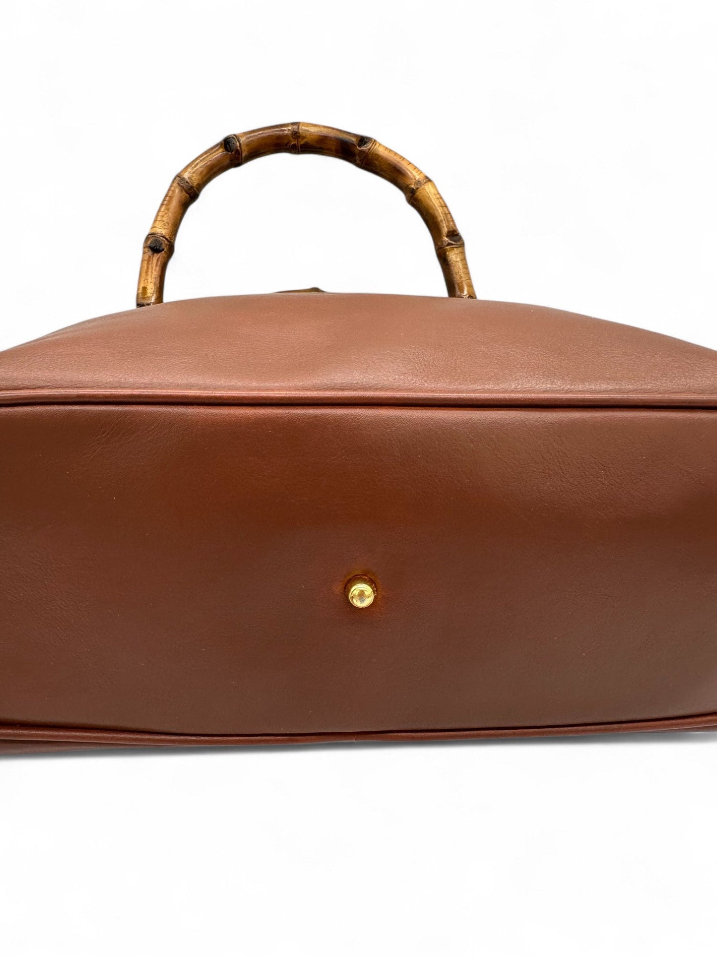 Gucci Bamboo Brown Leather Handbag - Thanks it's Vintage
