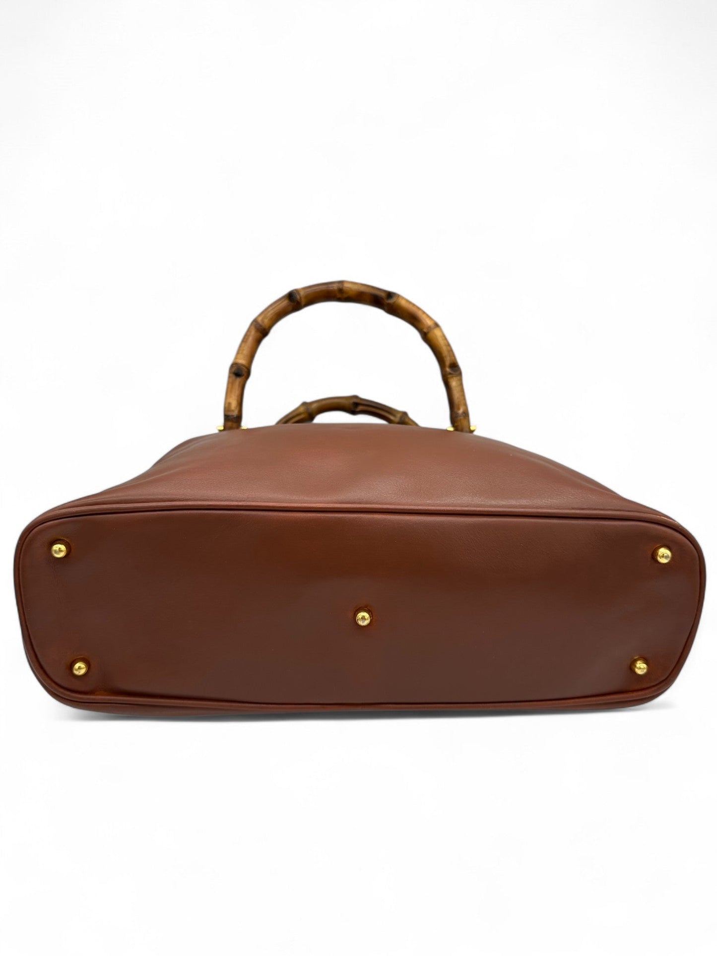 Gucci Bamboo Brown Leather Handbag - Thanks it's Vintage