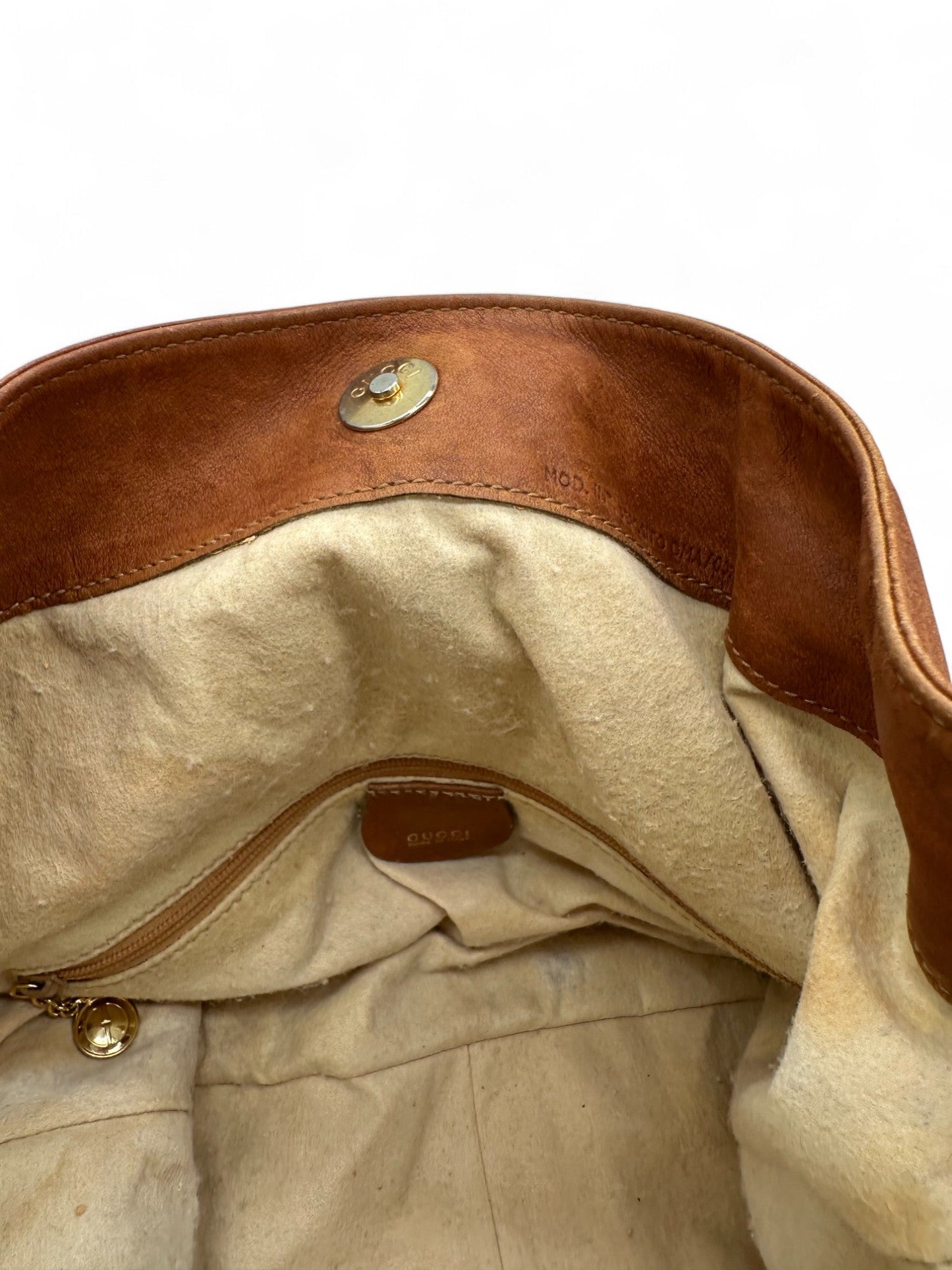 Gucci Bamboo Brown Leather Handbag - Thanks it's Vintage