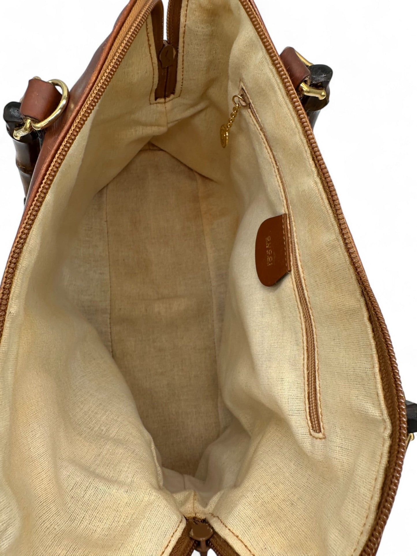 Gucci Bamboo Brown Leather Handbag - Thanks it's Vintage