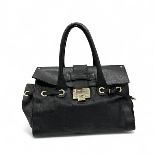 Jimmy Choo Black Leather Drawstring Handbag - Thanks it's Vintage