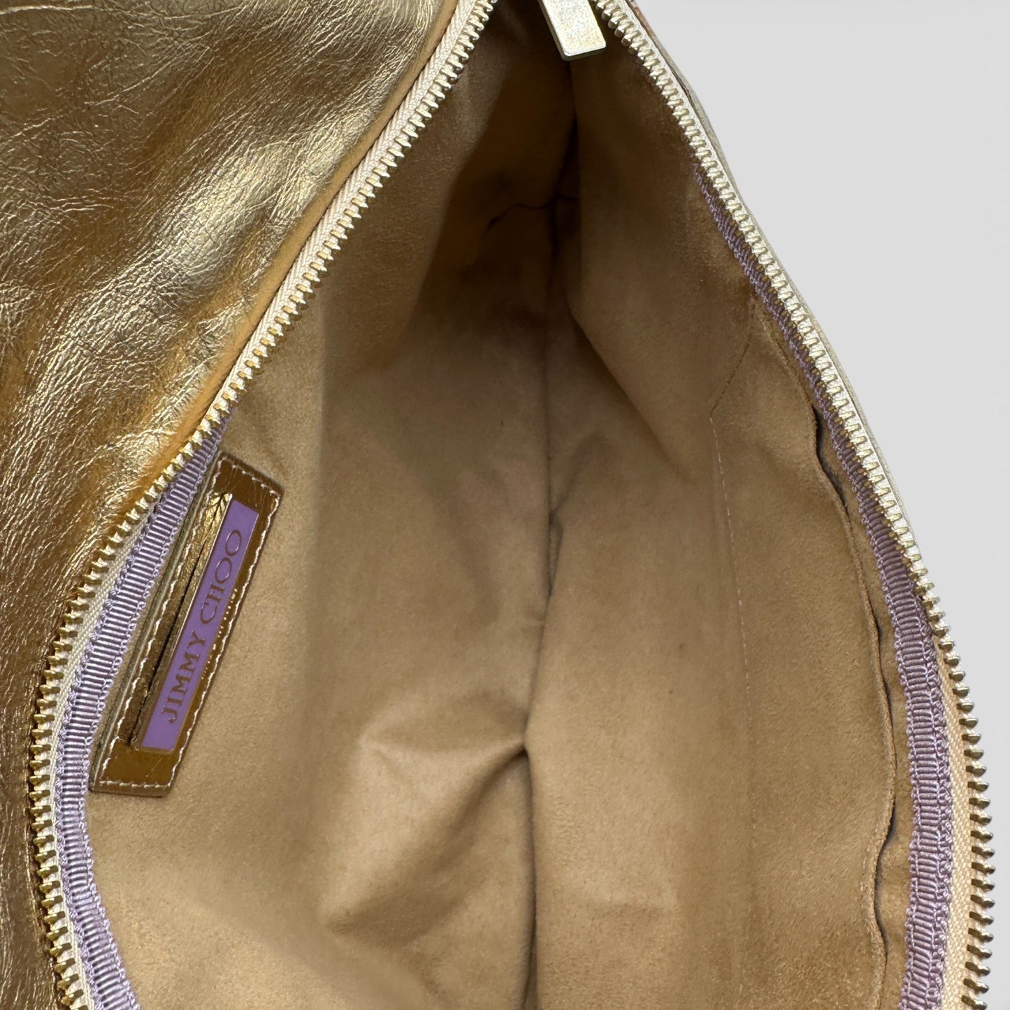 Jimmy Choo Tulita Gold Woven Leather Bag - Thanks it's Vintage