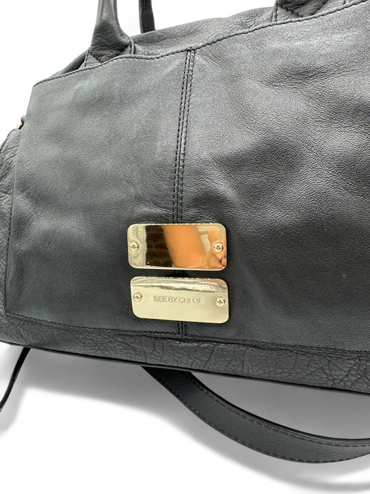 See By Chloë Black Leather Two - Way Handbag - Thanks it's Vintage