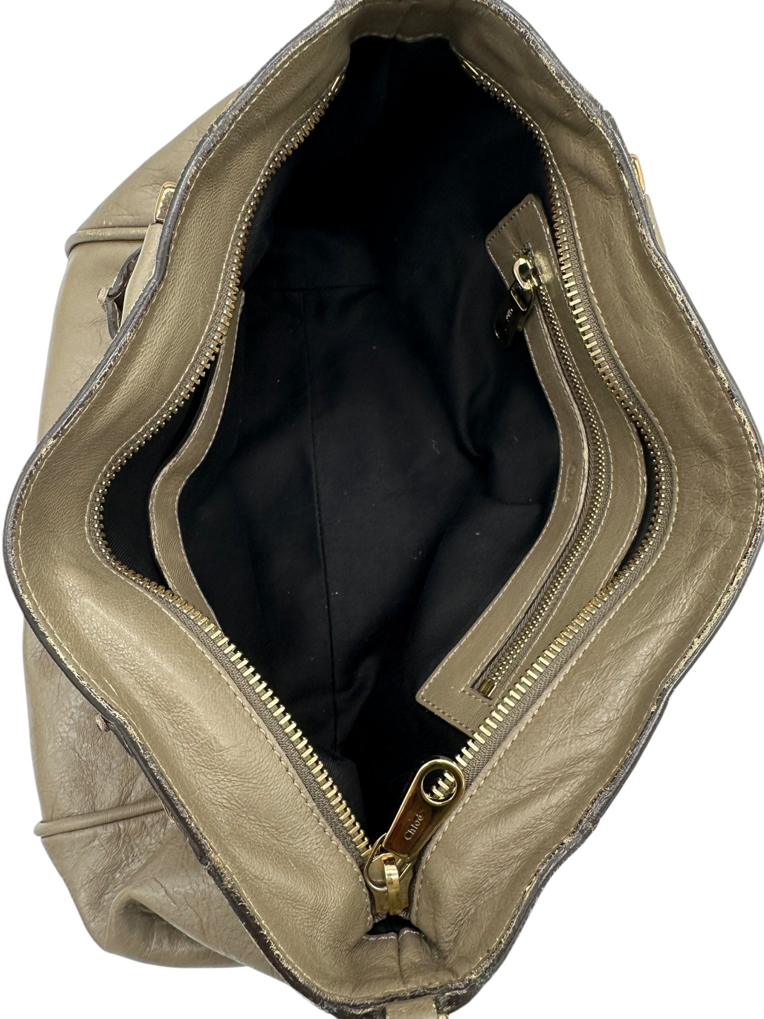 Vintage Chloé Ethel Handbag with Grey Leather and Gold Hardware - Thanks it's Vintage