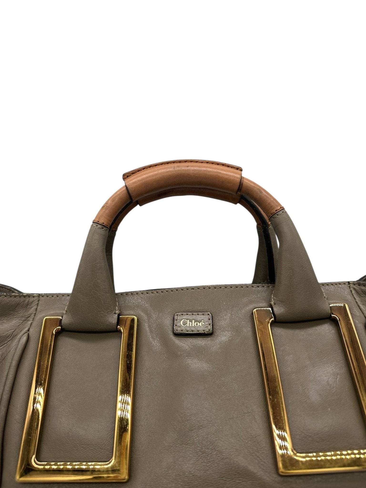 Vintage Chloé Ethel Handbag with Grey Leather and Gold Hardware - Thanks it's Vintage