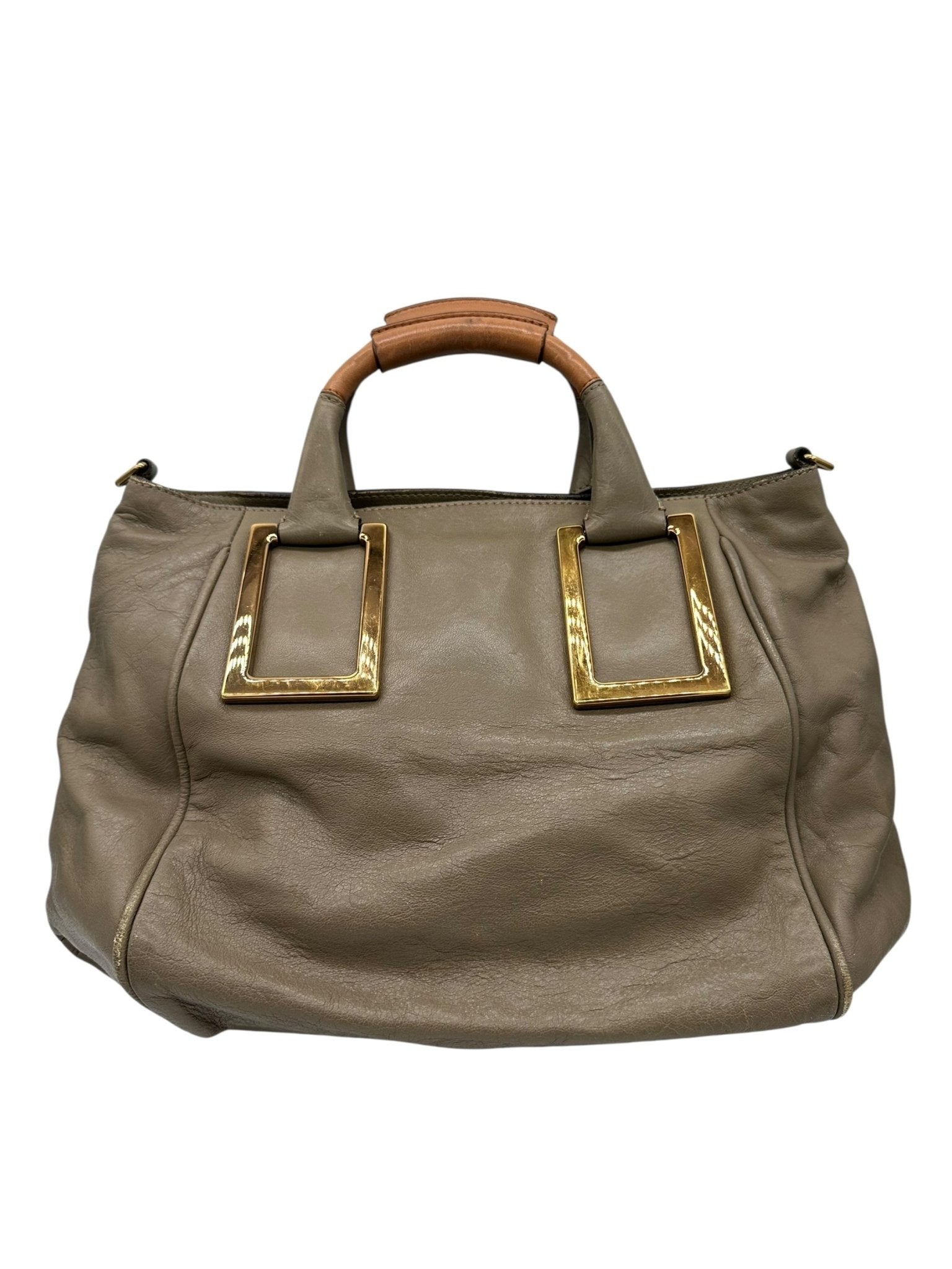 Vintage Chloé Ethel Handbag with Grey Leather and Gold Hardware - Thanks it's Vintage