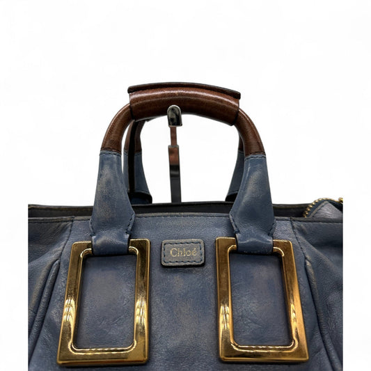 Vintage Chloè Ethel Mini Handbag in Blue Leather - Thanks it's Vintage