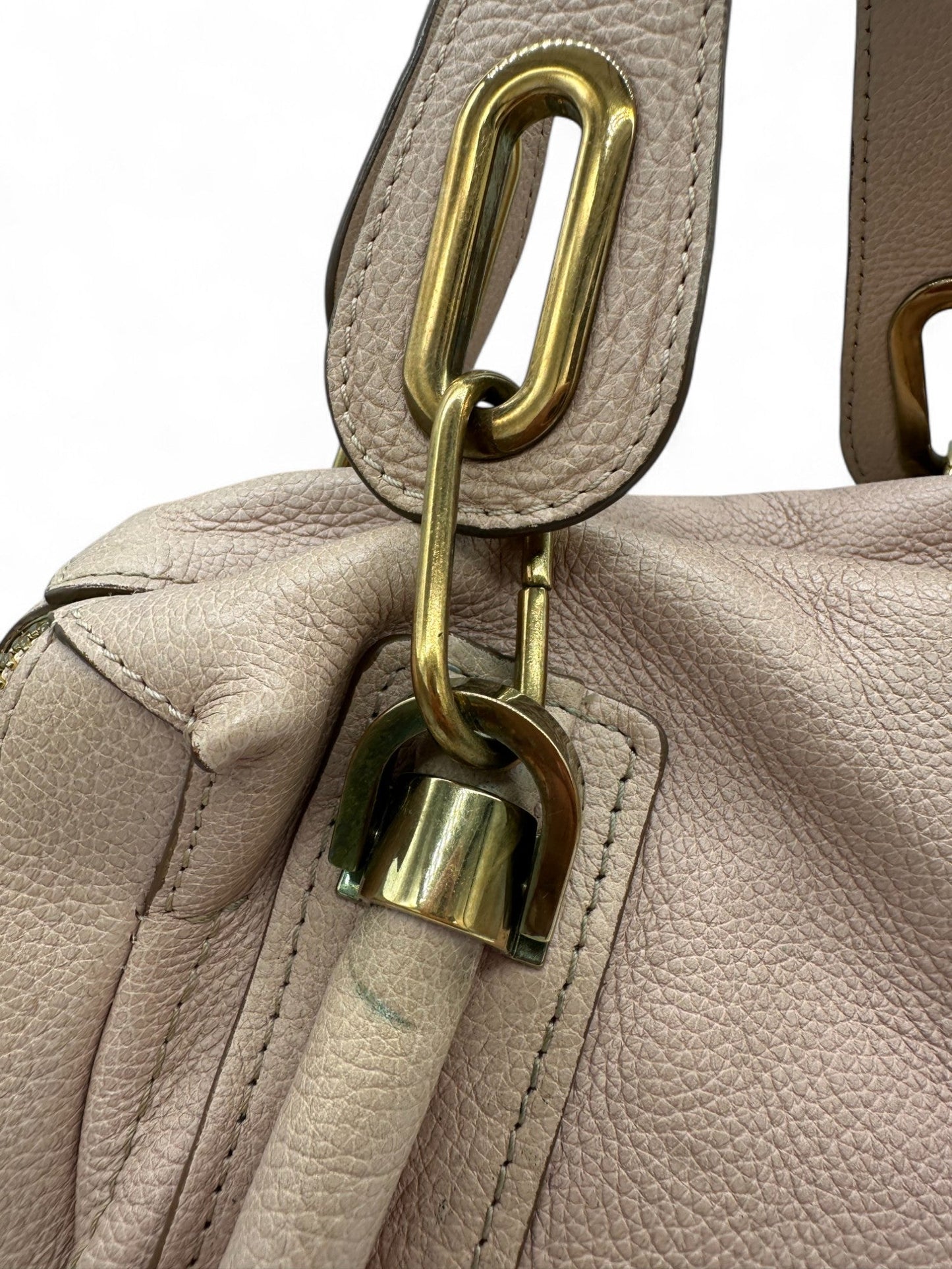Vintage Chloé Paraty Handbag in Baby Pink Grain Leather - Thanks it's Vintage