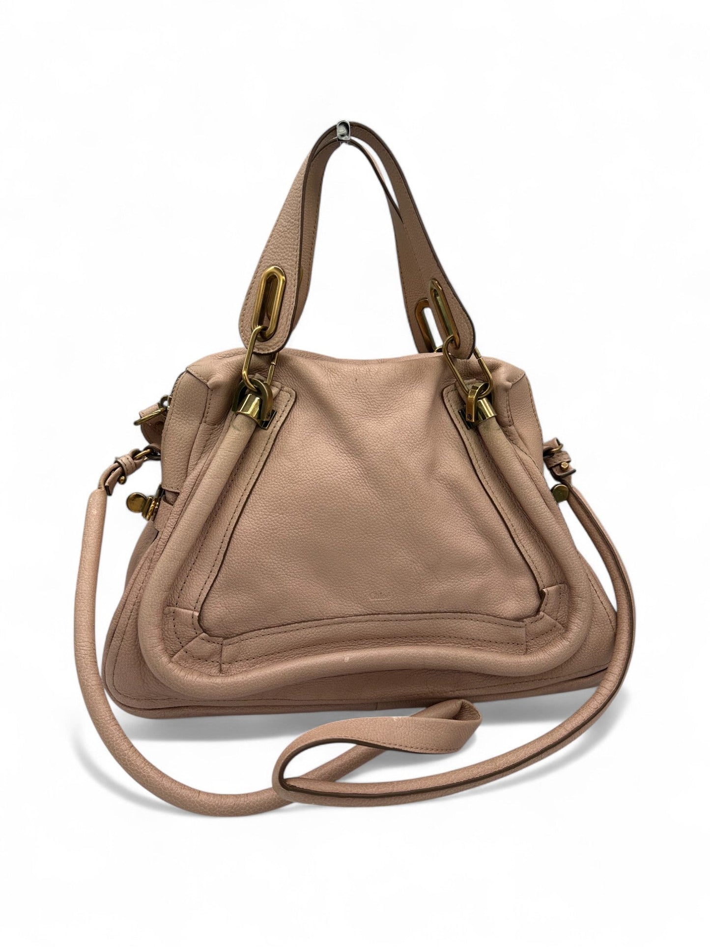 Vintage Chloé Paraty Handbag in Baby Pink Grain Leather - Thanks it's Vintage