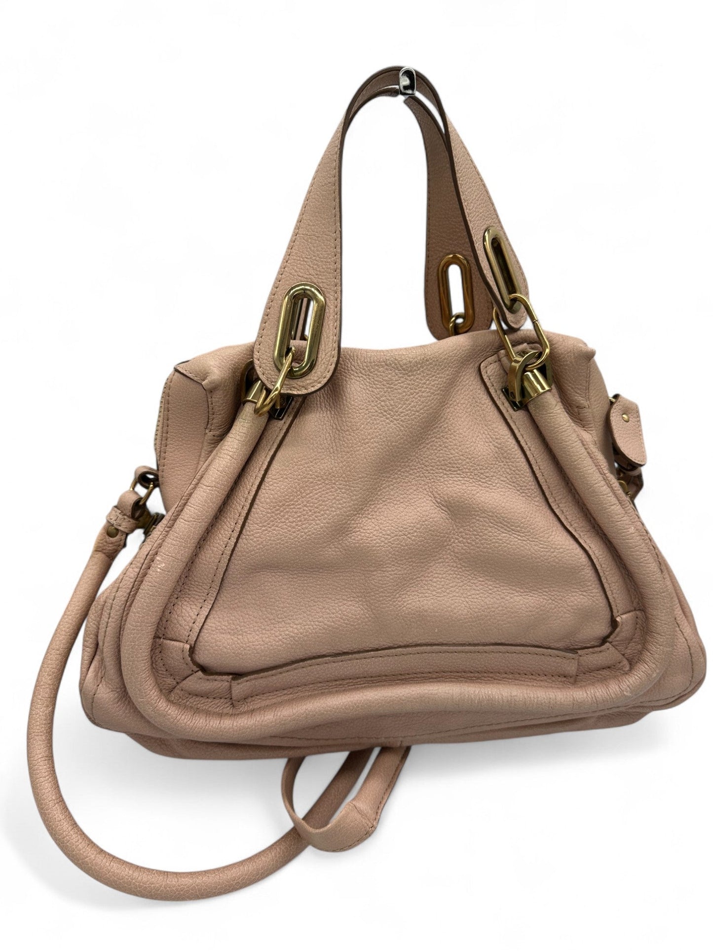 Vintage Chloé Paraty Handbag in Baby Pink Grain Leather - Thanks it's Vintage