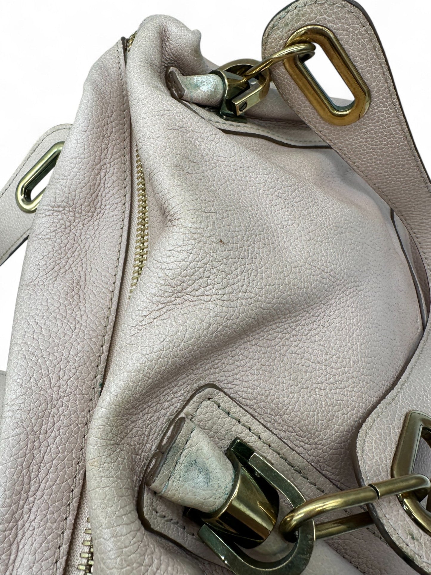 Vintage Chloé Paraty Handbag in Baby Pink Grain Leather - Thanks it's Vintage
