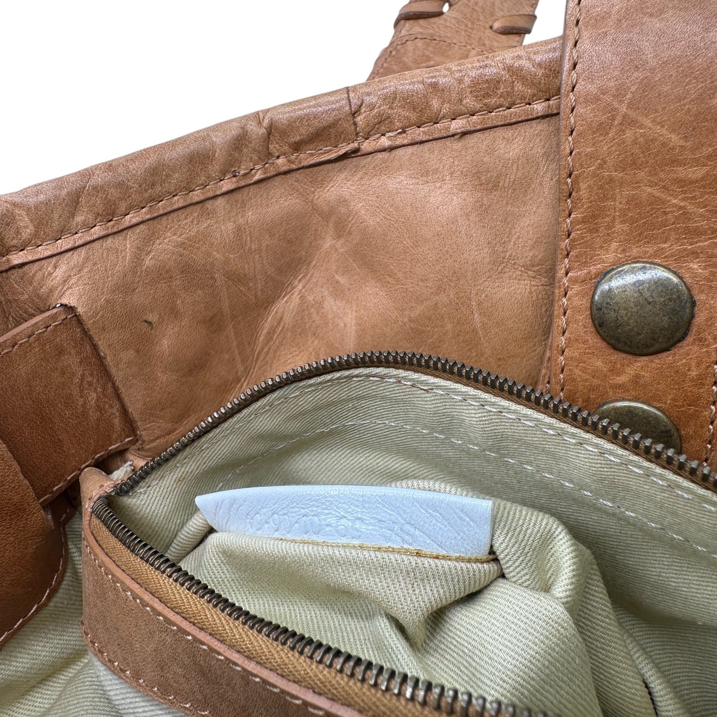 Vintage Chloé Silverado Tan Leather Handbag - Thanks it's Vintage