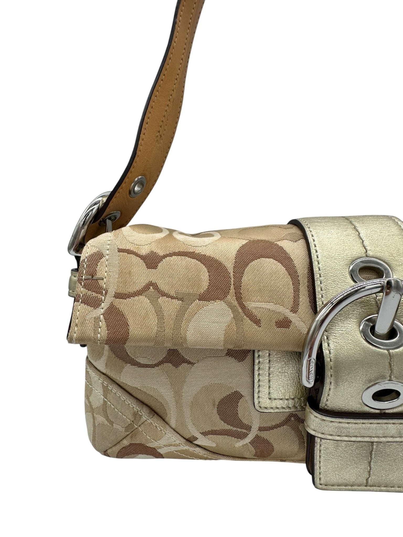 Vintage Coach 0492 Soho Buckle Monogram Shoulder Bag - Thanks it's Vintage