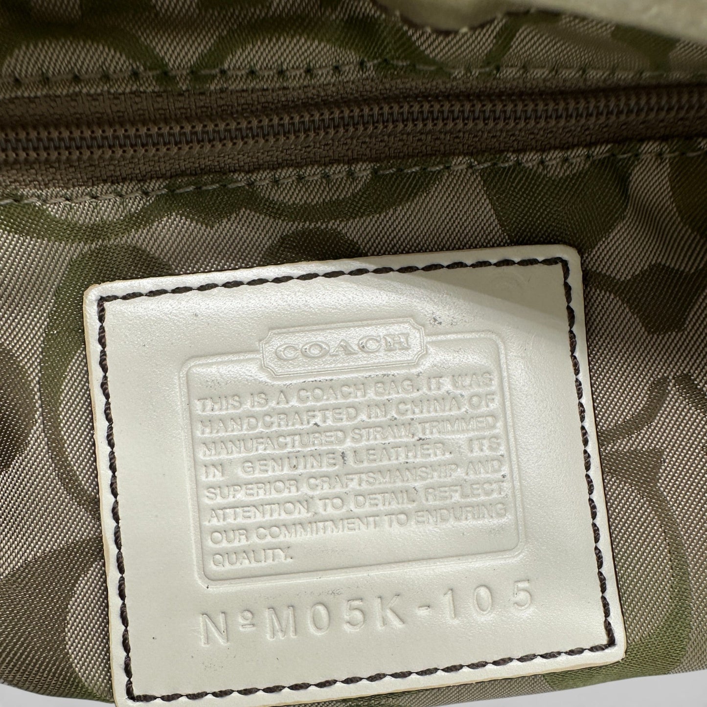 Vintage Coach 105 Rare Legacy Straw Shoulder Bag - Thanks it's Vintage