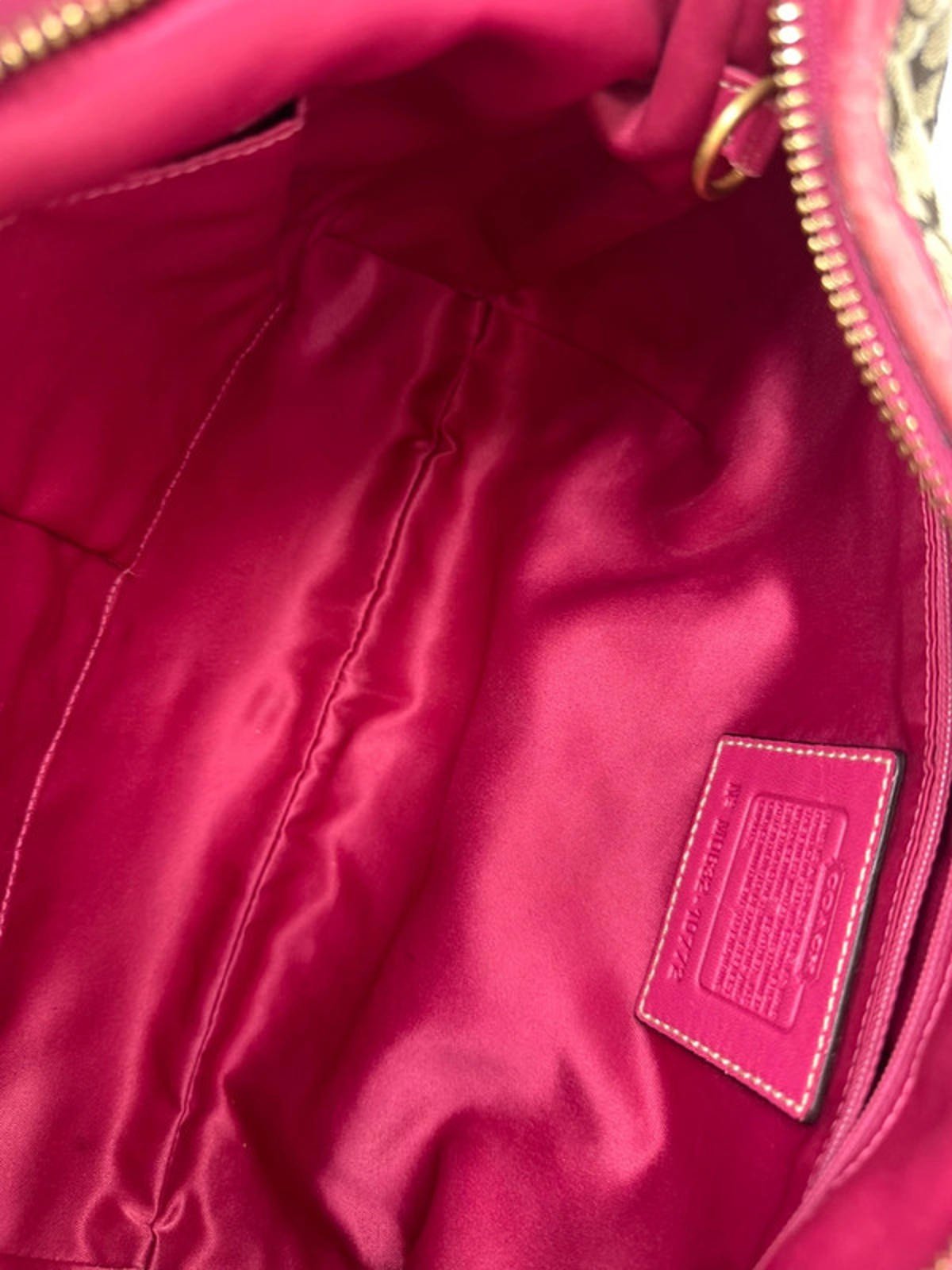 Vintage Coach 10772 Pink Leather Trim Y2K Ergo Shoulder Bag Monogram - Thanks it's Vintage