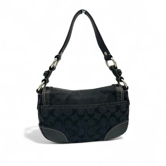 Vintage Coach 10983 Black Monogram Turnlock Shoulder Bag - Thanks it's Vintage