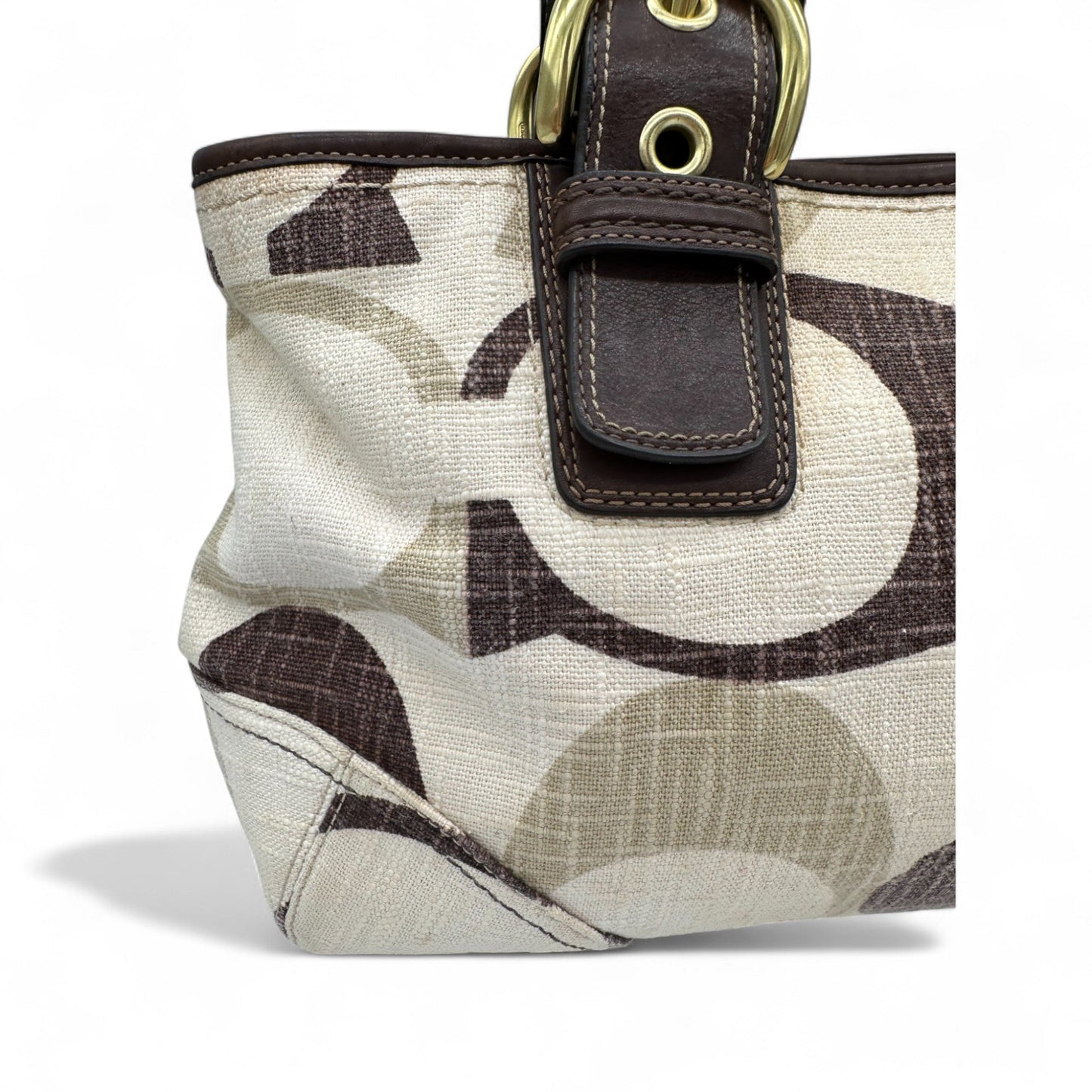 Vintage Coach 12195 Soho Brown Optic Monogram Shoulder Bag - Thanks it's Vintage