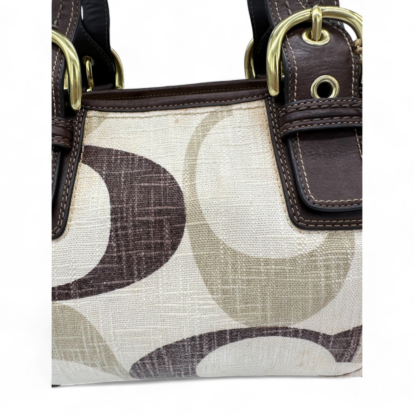 Vintage Coach 12195 Soho Brown Optic Monogram Shoulder Bag - Thanks it's Vintage