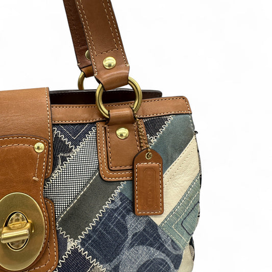Vintage Coach 12216 Denim Patchwork Turnlock handbag - Thanks it's Vintage