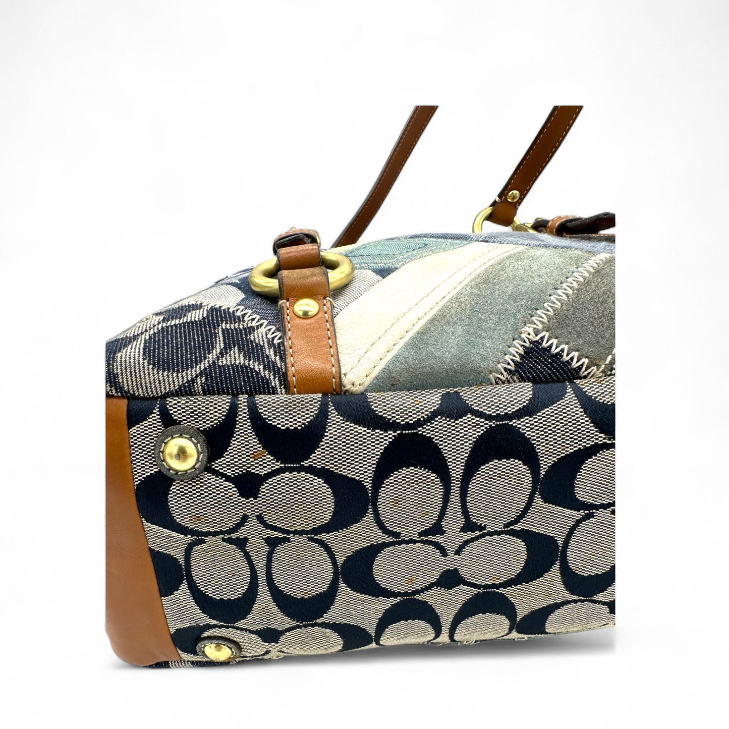 Vintage Coach 12217 Denim Patchwork Tote Shoulder Bag - Thanks it's Vintage