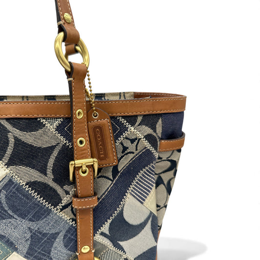 Vintage Coach 12217 Denim Patchwork Tote Shoulder Bag - Thanks it's Vintage