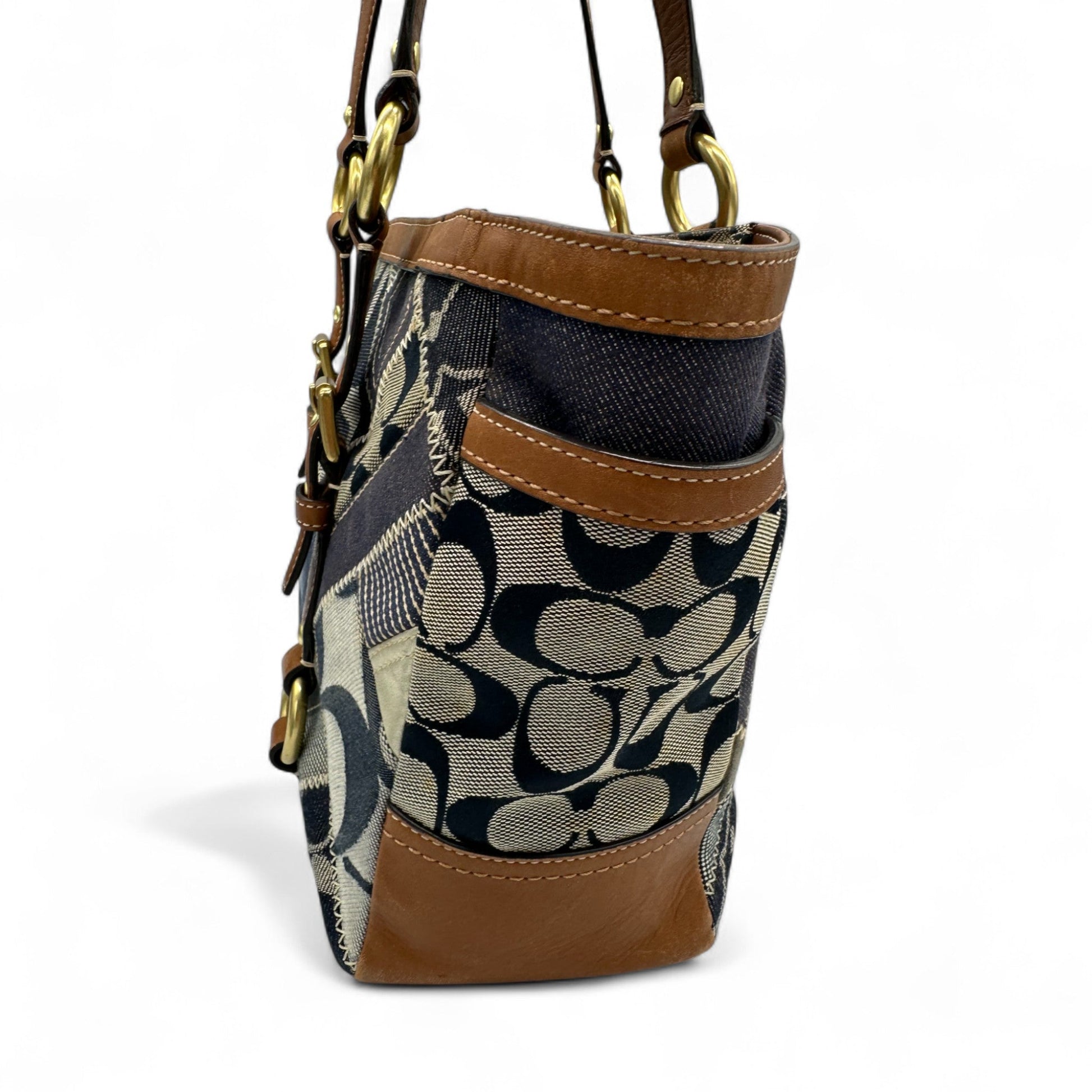 Vintage Coach 12217 Denim Patchwork Tote Shoulder Bag - Thanks it's Vintage