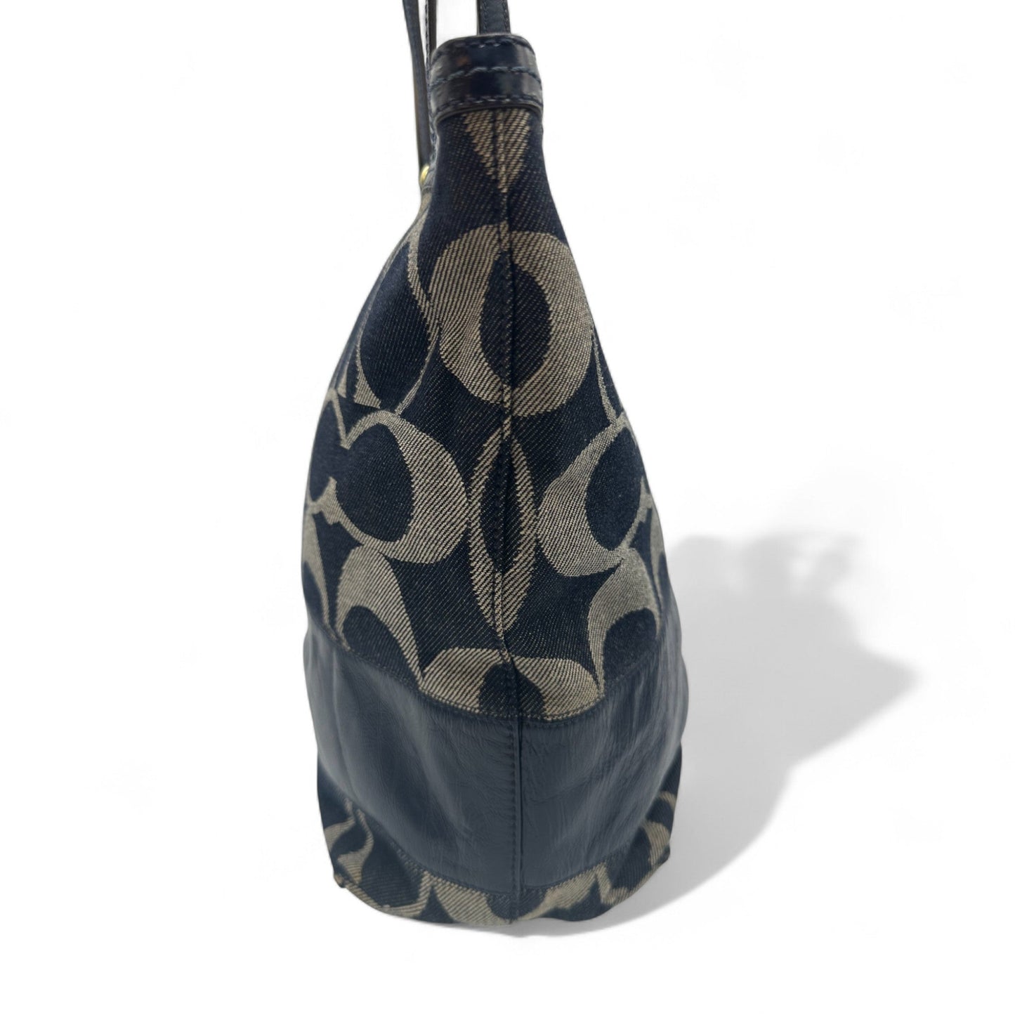 Vintage Coach 12547 Navy Denim Monogram Tote Shoulder Bag - Thanks it's Vintage