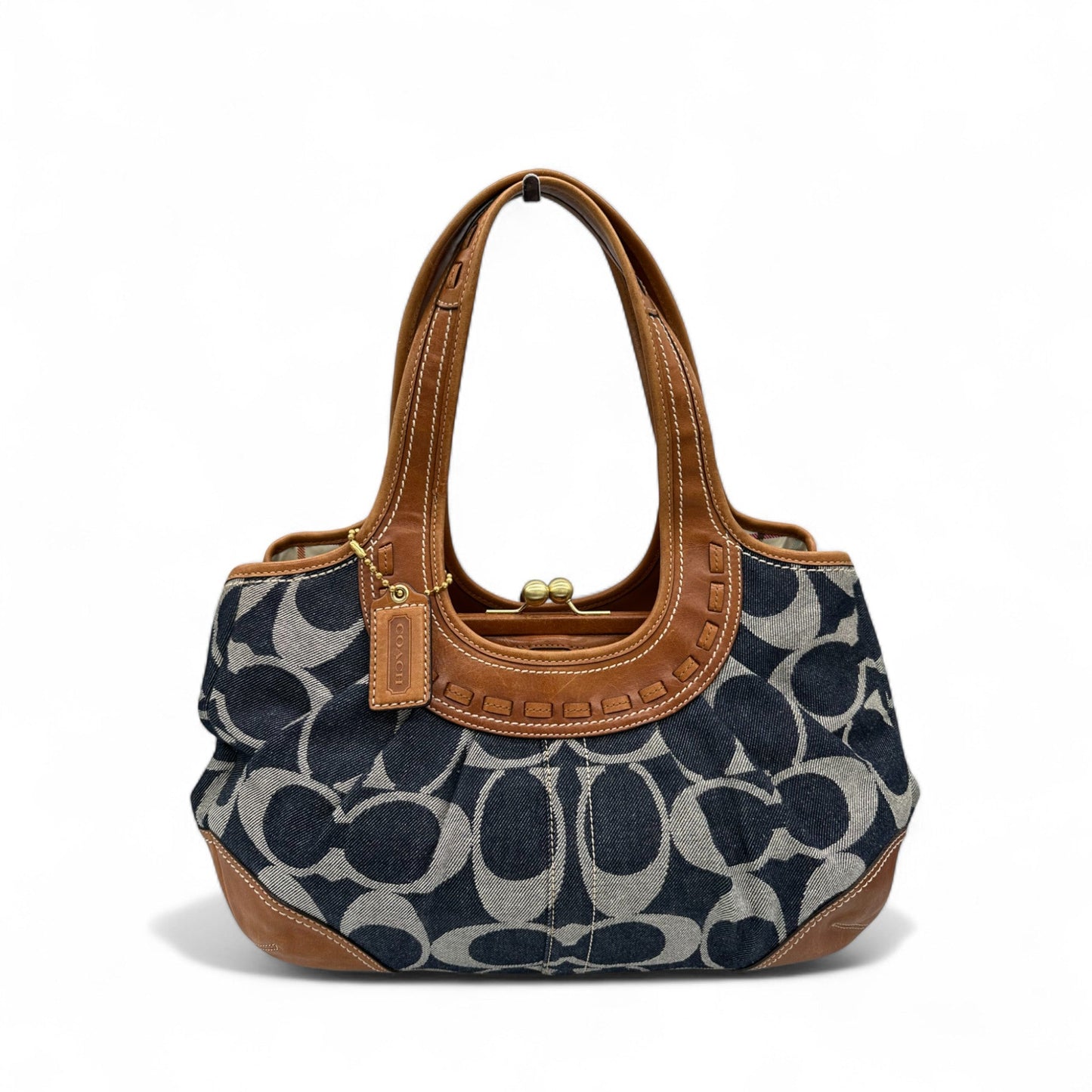 Vintage Coach 12747 Pleated Ergo Denim Monogram Shoulder Bag - Thanks it's Vintage