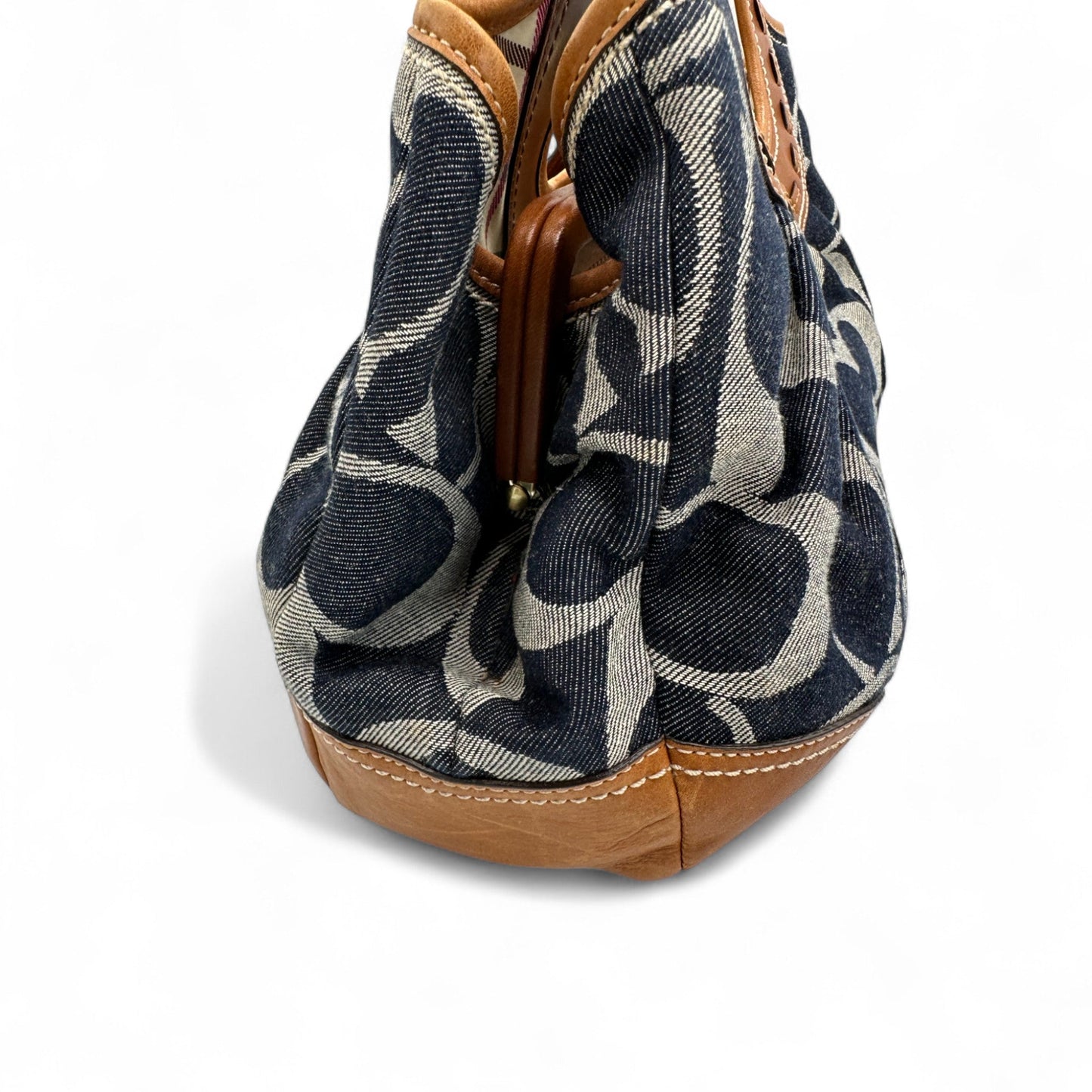 Vintage Coach 12747 Pleated Ergo Denim Monogram Shoulder Bag - Thanks it's Vintage