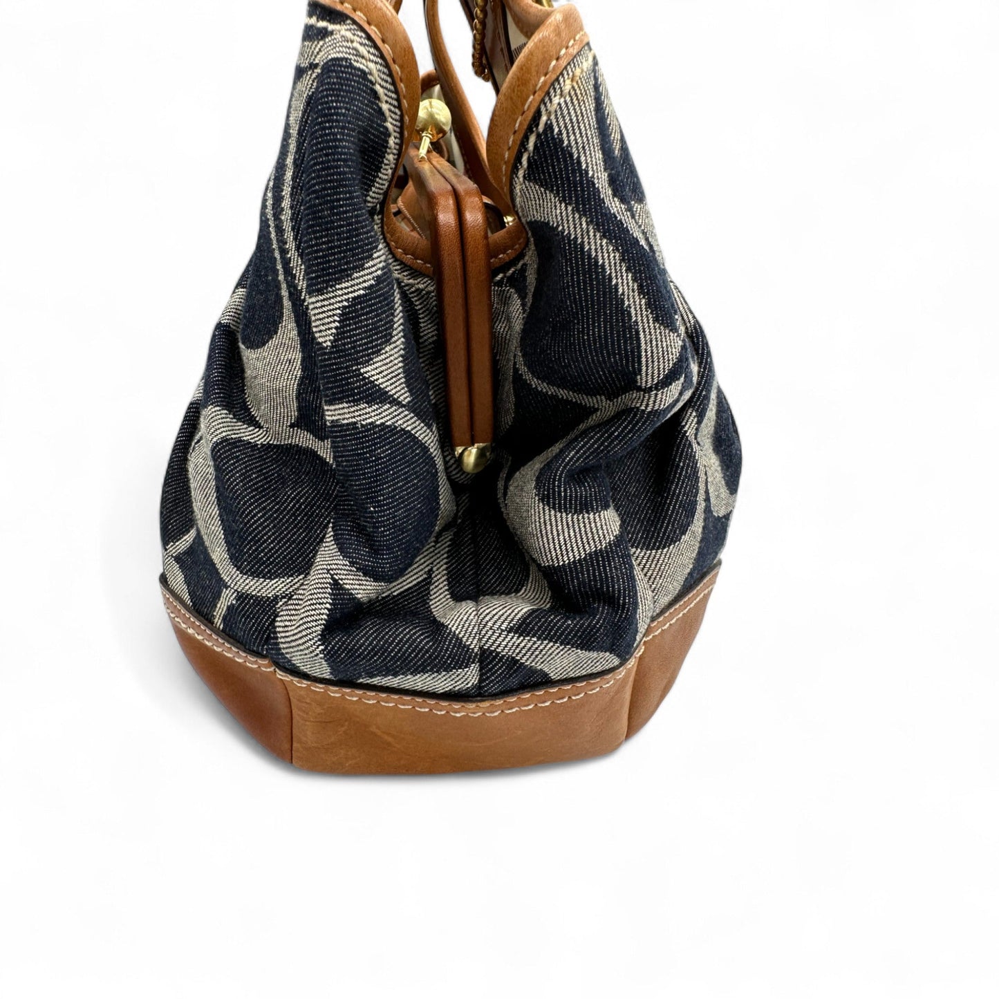 Vintage Coach 12747 Pleated Ergo Denim Monogram Shoulder Bag - Thanks it's Vintage