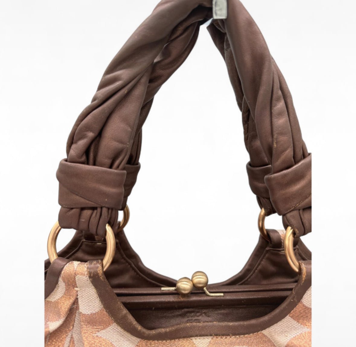 Vintage Coach 13509 Shoulder Bag in Rose gold monogram - Thanks it's Vintage