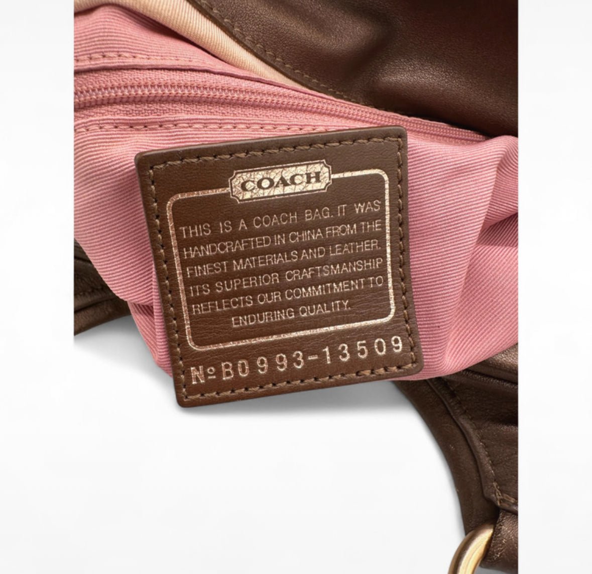 Vintage Coach 13509 Shoulder Bag in Rose gold monogram - Thanks it's Vintage